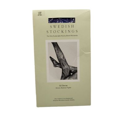 Swedish Stockings Emelie Abstract 50 Denier Semi Opaque Tights Size Small New